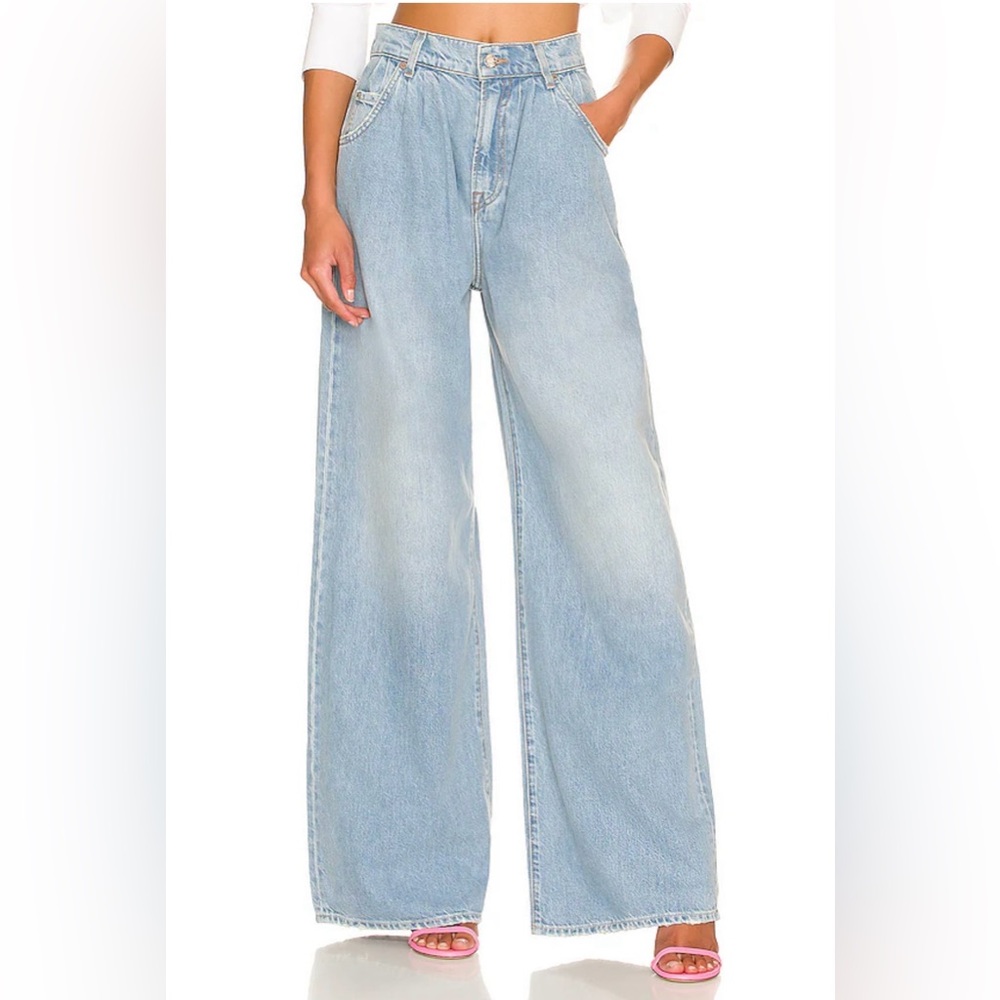 GRLFRND Chloe High Rise Pleated Wide Leg